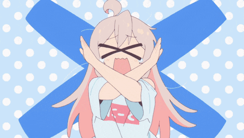 two anime girls are standing next to each other with female and male symbols in the background