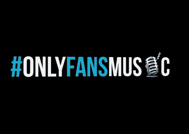a logo for #onlyfansmus c with a microphone