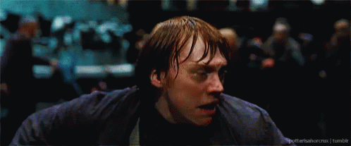Me Running From My Problems GIF - Harry Potter Ron Weasley Rupert Grint GIFs