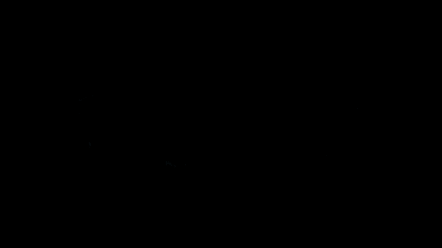 the word ta gueule is lit up in blue letters on a black background