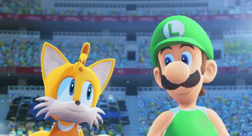 Mario And Sonic At The Olympics Luigi GIF - Mario And Sonic At The Olympics Luigi Tails GIFs