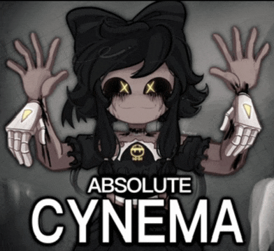 a poster for absolute cynema shows a girl with a bow on her head