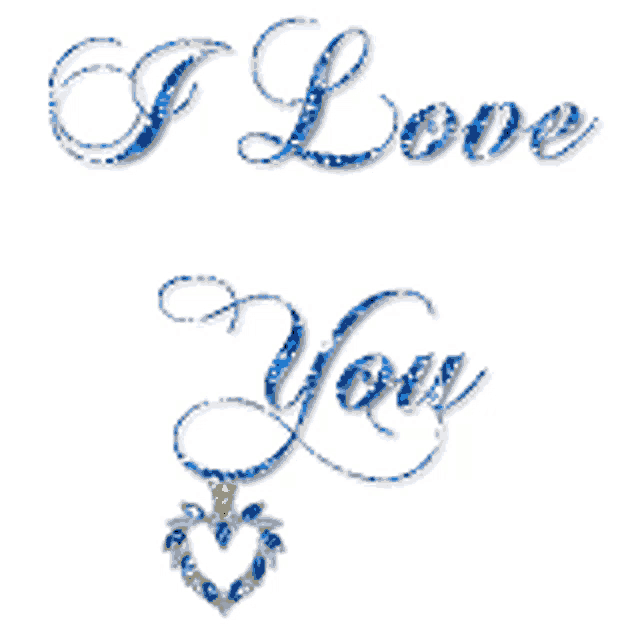 a necklace with a heart shaped pendant says " i love you "