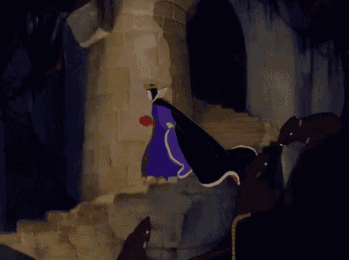 a cartoon drawing of a castle with stairs going up