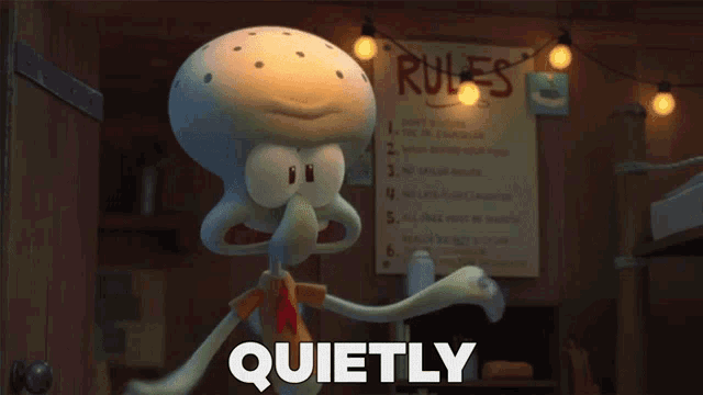 Quietly Very Quietly Squidward Tentacles GIF - Quietly Very Quietly Squidward Tentacles Kamp Koral GIFs