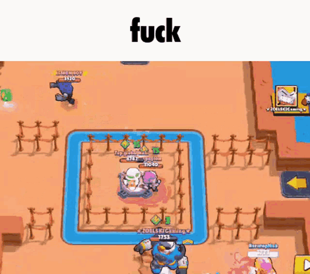 a screenshot of a video game with the word fuck in the upper right corner