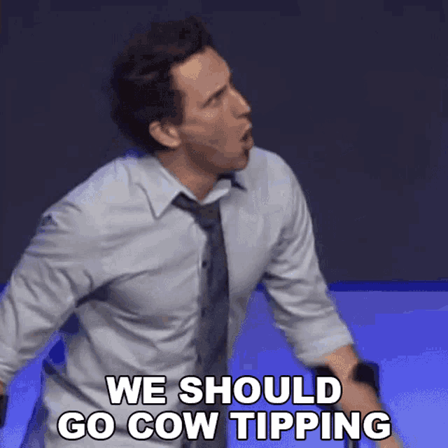 We Should Go Cow Tipping Josh Sundquist GIF - We Should Go Cow Tipping Josh Sundquist Cow Tipping Disaster GIFs