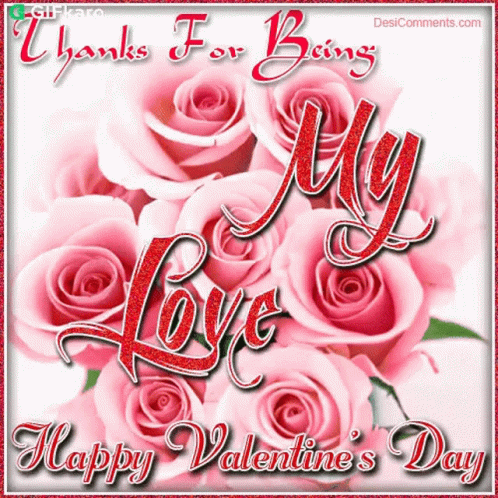 Happy Valentines Day Gifkaro GIF - Happy Valentines Day Gifkaro Thanks For Being My Love GIFs