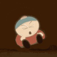 a pixelated image of a cartoon character with a blue headband