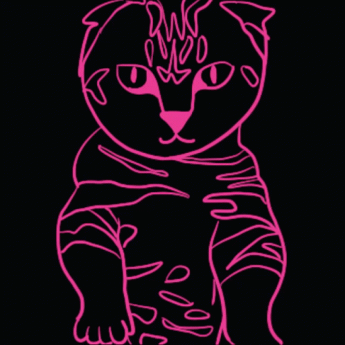 Dancing Cat Rotoscoping GIF - Dancing Cat Rotoscoping Neon Cat GIFs