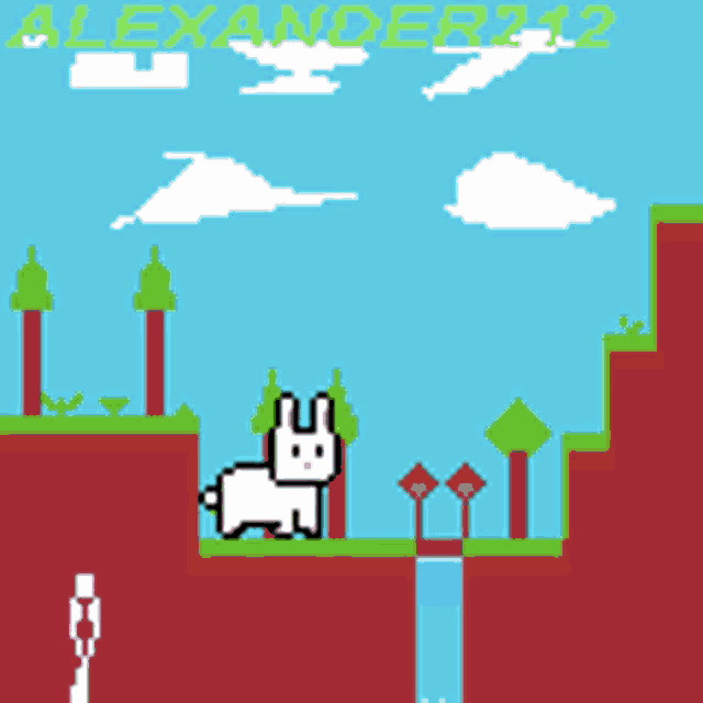 a pixel art of a rabbit with the name alexander242