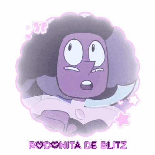 a purple cartoon character with the name rodonata de blitz written below it