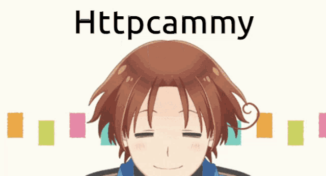 a picture of a boy with his eyes closed and the words httpcammy below him