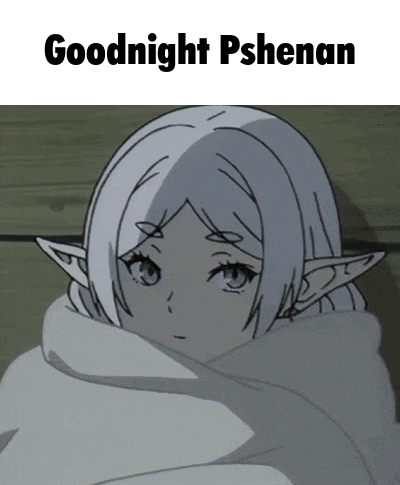 a drawing of a girl with a scarf around her neck and the words goodnight pshenian below it