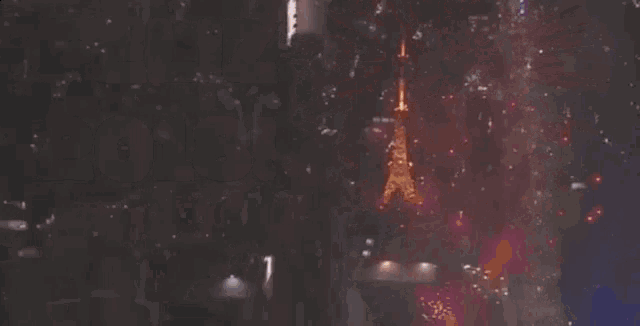 a fireworks display with the words feliz 2018