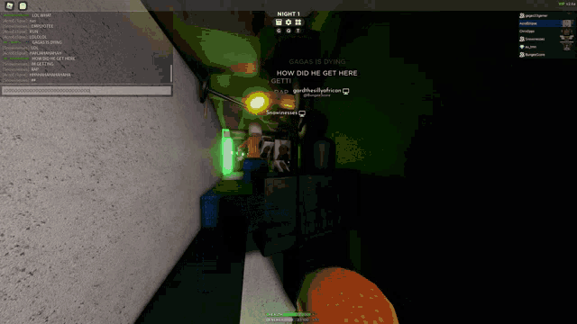 a screenshot of a video game that says night 1 on the top left