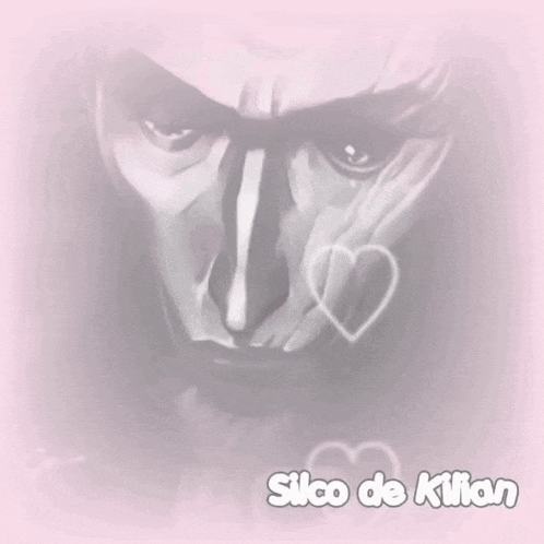 a drawing of a face with the name silco de kilian written below it