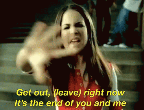 Get Out, Leave Right Now, It'S The End Of You And Me - Jojo GIF - Leave Get Out End GIFs
