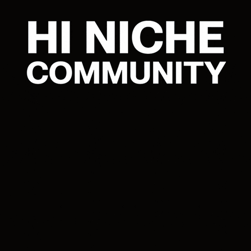 a man wearing a wig and sunglasses is standing in front of a sign that says hi niche community