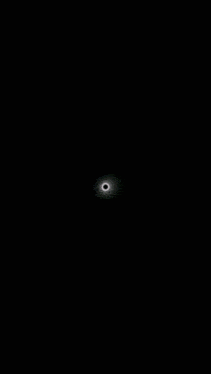 a white circle with a black circle in the center