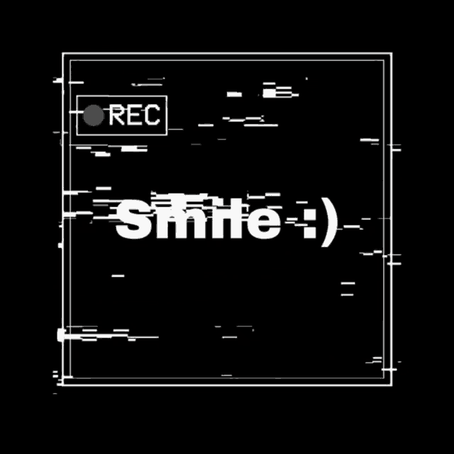 a black background with the words smile written in white