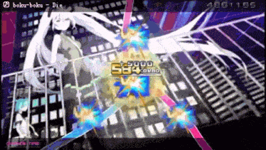 a screenshot of a video game with a score of +5000 combo