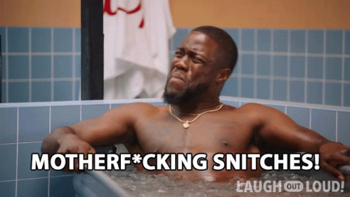 Freaking Snitches Kevin Hart GIF - Freaking Snitches Kevin Hart Cold As Balls GIFs