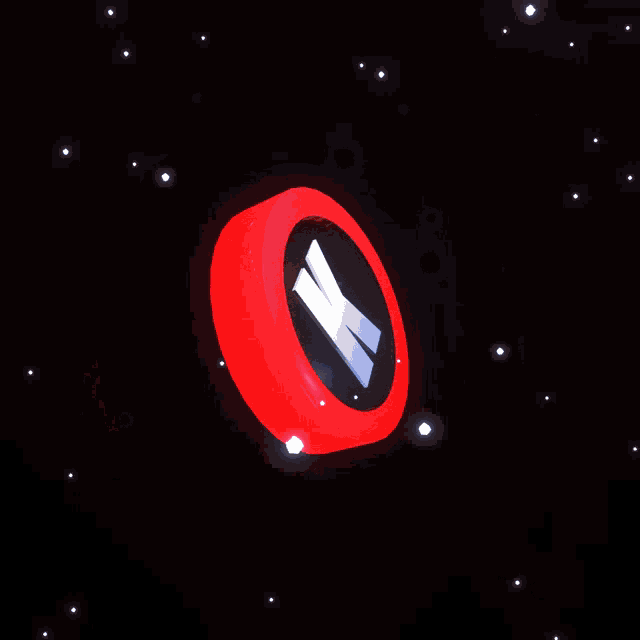 a red circle with a white letter k in it