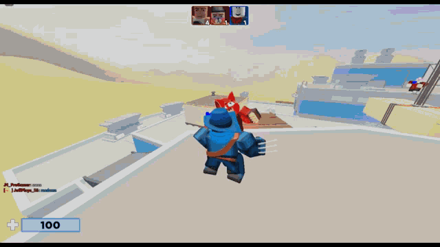 a screenshot of a video game with the number 100 at the top