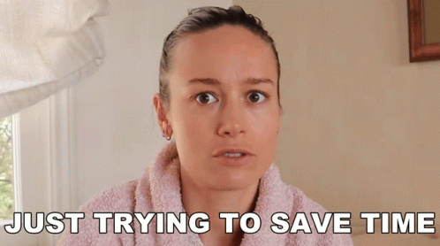 Just Trying To Save Some Time Brie Larson GIF - Just Trying To Save Some Time Brie Larson In A Hurry GIFs