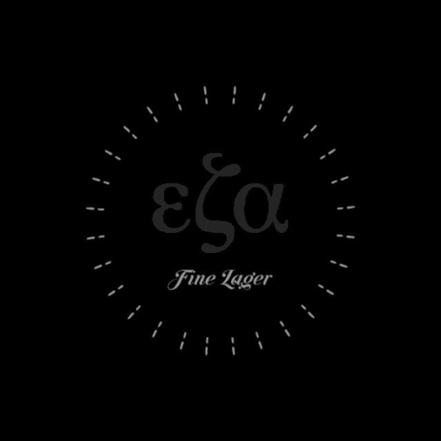 a logo for a fine lager is shown on a dark background