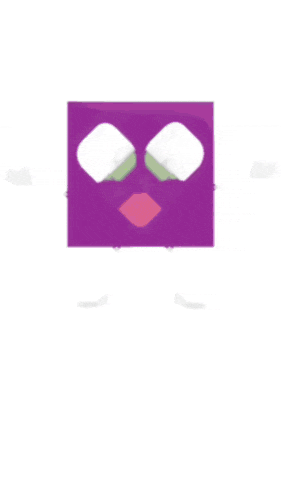 a cartoon drawing of a green triangle with a face and arms and legs