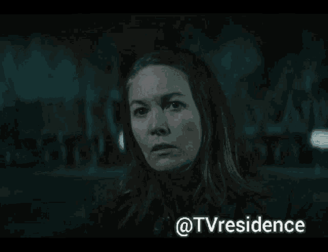 a close up of a woman 's face with the hashtag @tvresidence