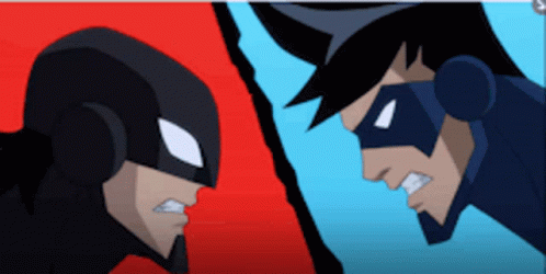 Dick Grayson Versus Tim Drake Nightwing Vs Red Robin GIF - Dick Grayson Versus Tim Drake Nightwing Vs Red Robin Bat Fam GIFs