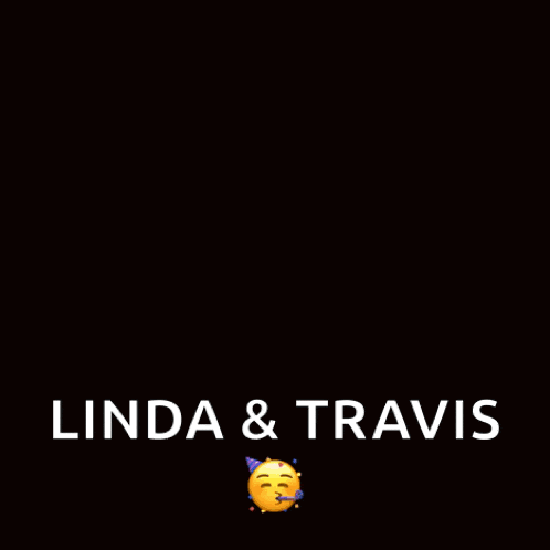 a happy new year greeting card with the name linda and travis