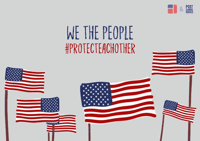 a poster that says " we the people #protecteachother "