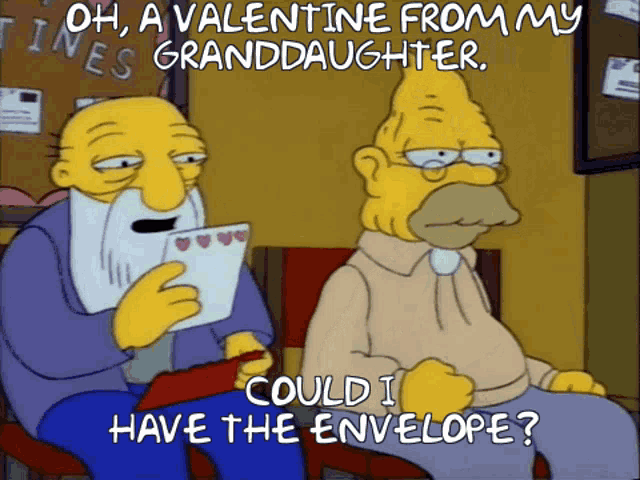 The Simpsons Valentines Day GIF - The Simpsons Valentines Day Jasper GIFs