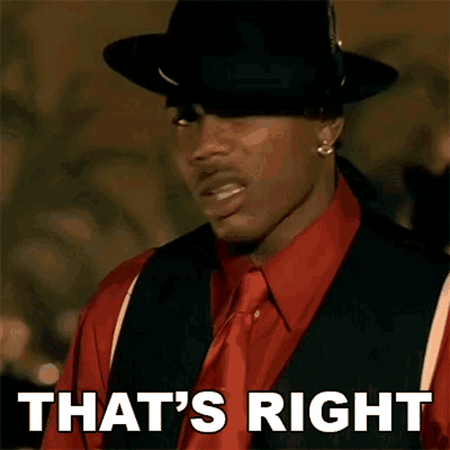 a man wearing a hat and a red shirt says " that 's right "