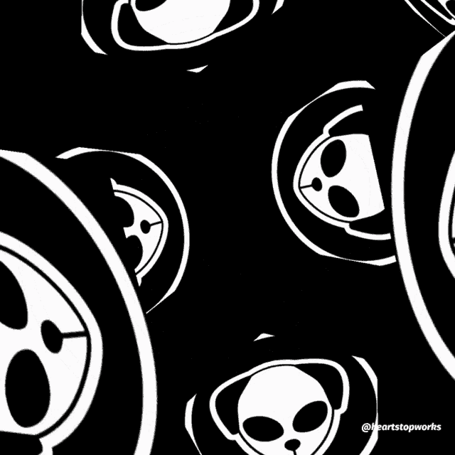 a black and white drawing of a skull with the words " heartstopworks " on the bottom