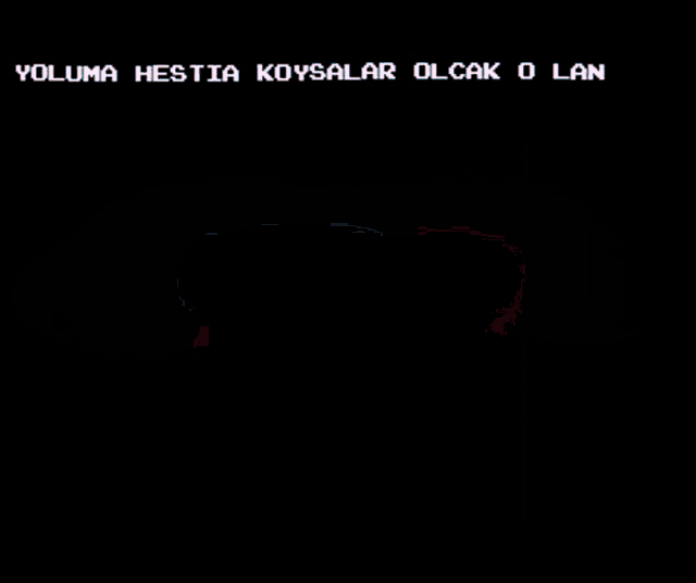 a neon sign that says " yoluma hestia koysalar olcak o lan "