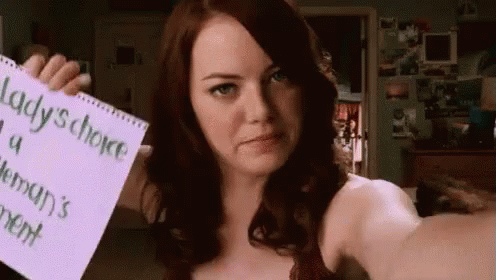 A Lady'S Choice And A Gentleman'S Agreement - Emma Stone In Easy A GIF - Easy A Emma Stone Lady GIFs