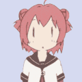 a girl with red hair is giving a thumbs up sign .