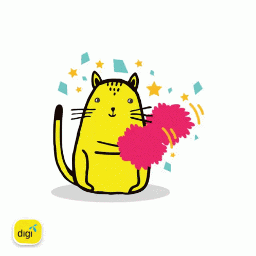 Cat Animated GIF - Cat Animated Cheer GIFs