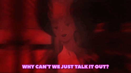 why can 't we just talk it out is written in purple