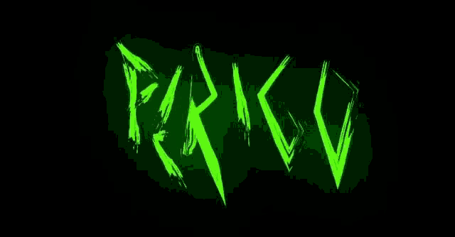 the word riko is written in green on a black background