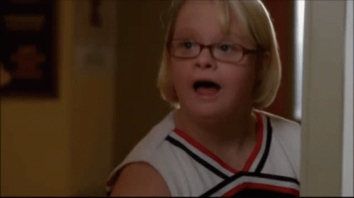 Glee Becky Jackson GIF - Glee Becky Jackson Scared GIFs
