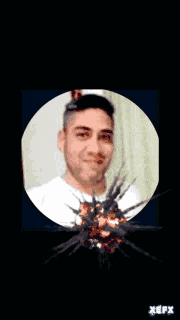 a man in a white shirt is surrounded by lightning .