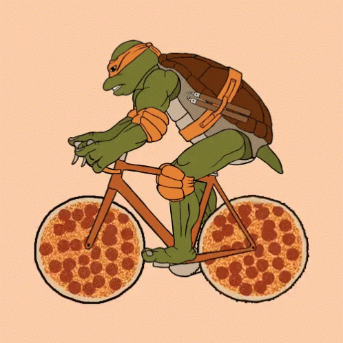 Tmnt Pizza Bike GIF - Tmnt Pizza Bike Teenage Muntant Ninja Turtles GIFs