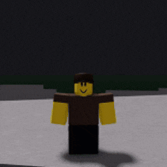a cartoon character is standing on a concrete block with coins falling around him