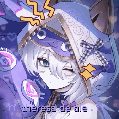 a drawing of a girl with the name theresa on it